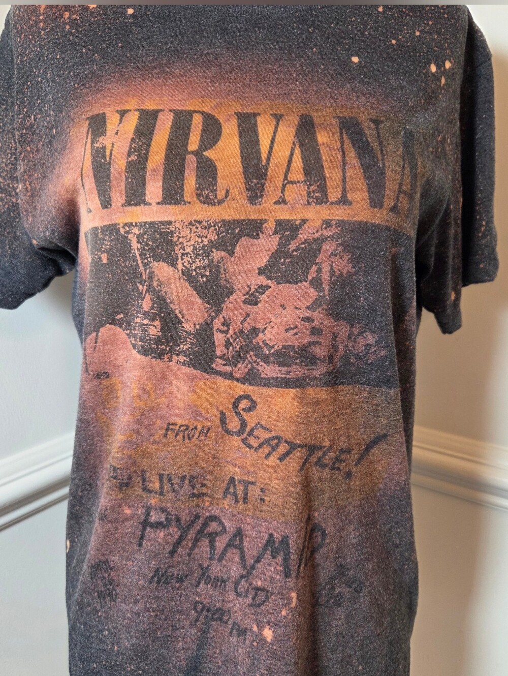 Nirvana Bleached Band Tee Live At The Pyramid Seattle Grunge Shirt S